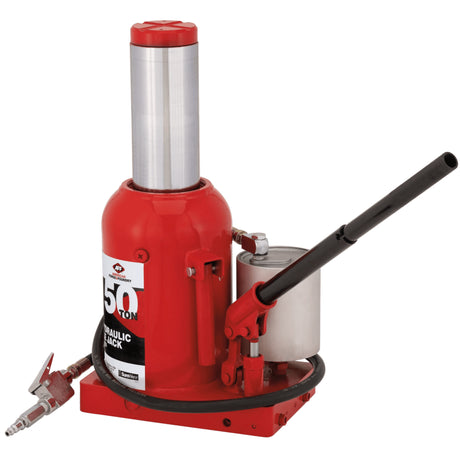 AFF 50-Ton Super-Duty Air Assist Bottle Jack with Shielded Release Screw