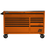 Homak RS Pro 54" Rolling Cabinet — 10 Drawer, Stainless Steel Top