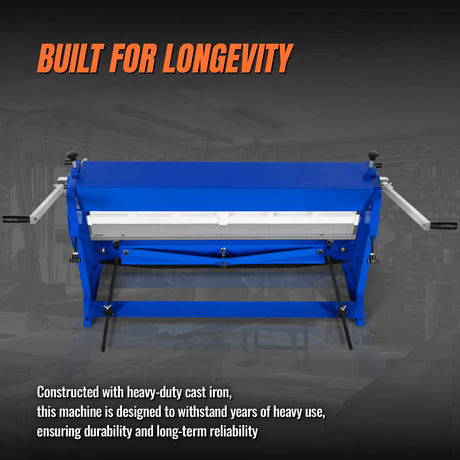 MechMaxx 40" 3-in-1 Brake, Shear & Slip Roll, 20 Gauge Mild Steel