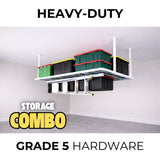 E-Z Garage Storage 4'X8' Heavy-Duty Pro Combo