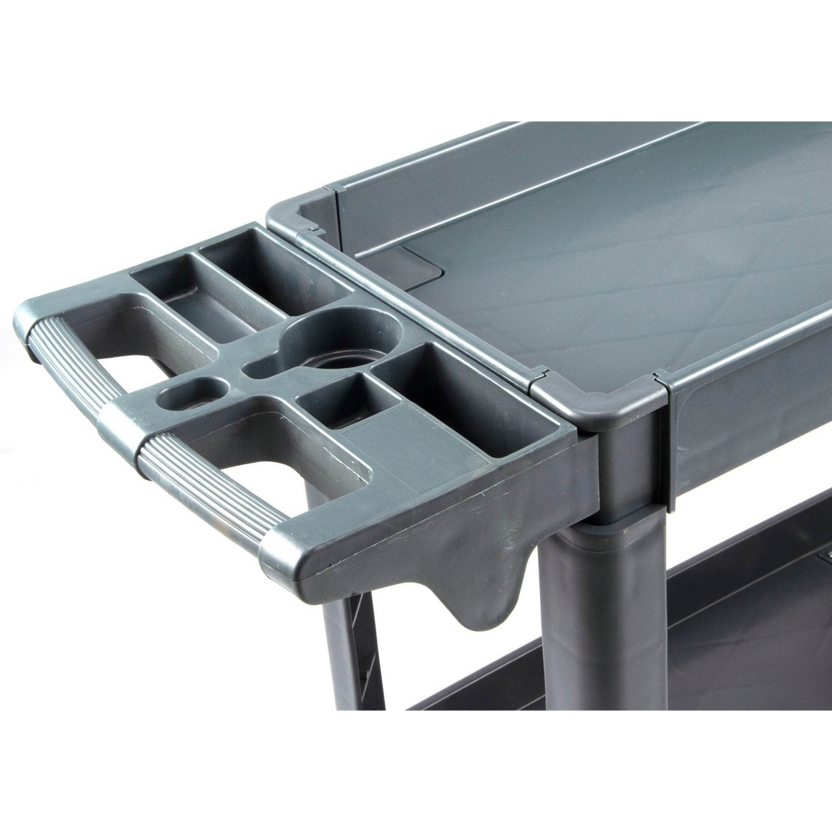 Sunmax SC2500/SC3500 Heavy Duty Rolling Utility Service Cart, HDPE Shelves, 5" Caster Wheels