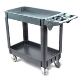 Sunmax SC2500/SC3500 Heavy Duty Rolling Utility Service Cart, HDPE Shelves, 5" Caster Wheels