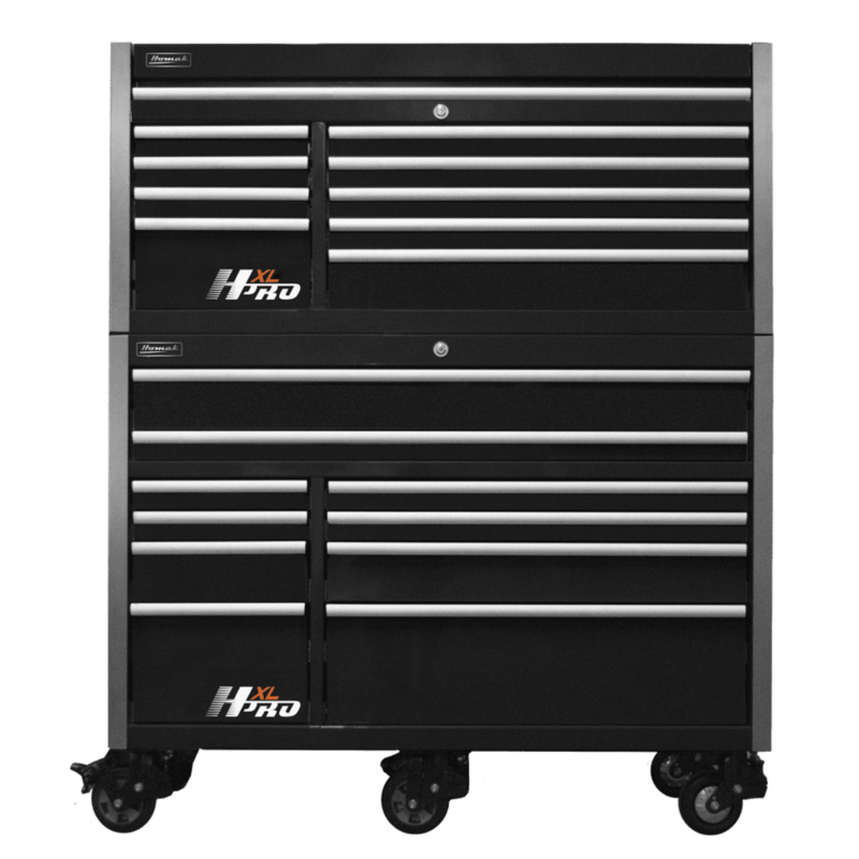 Homak Big Dawg HXL Pro 60" Roller Cabinet — Stainless Steel Top