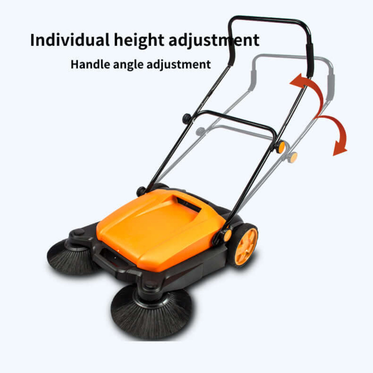 Sanitmax SM650 Manual Push Floor Sweeper 27.5" with Triple Brushes