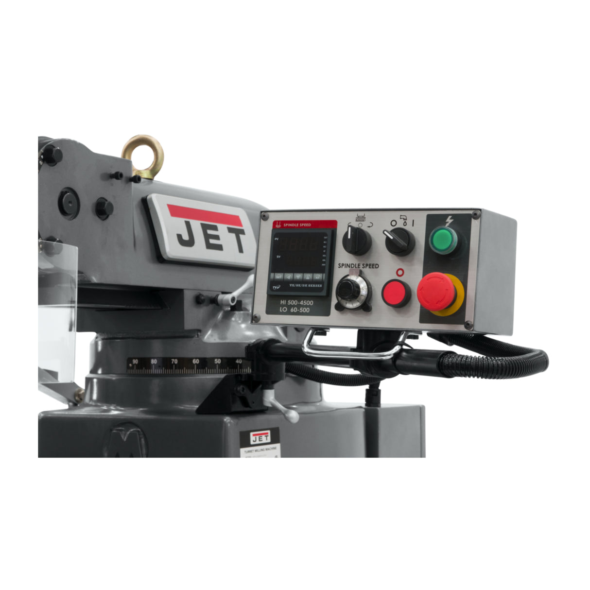 JET JTM-949EVS Mill with ACU-RITE 203 DRO, X/Y Powerfeeds, Air Drawbar