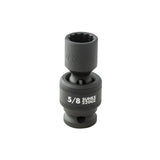 SUNEX 1/2" Drive SAE 12-Point Standard Universal Impact Socket Set, 15-Piece