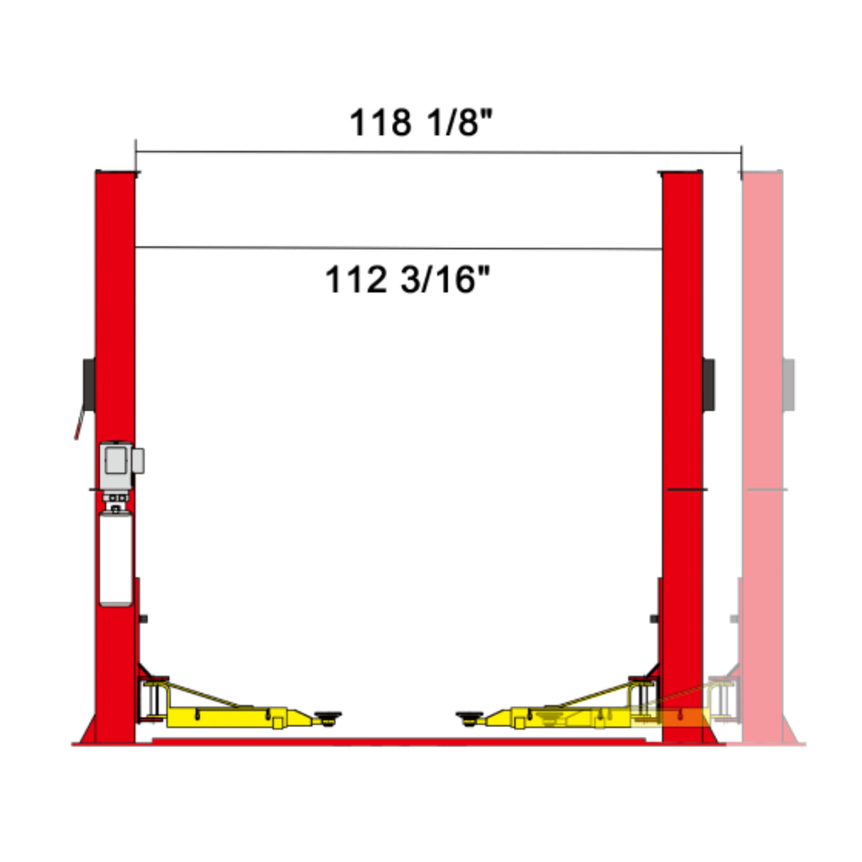 AMGO BP-10 Base Plate Two Post Lift 10,000 lb Car Hoist