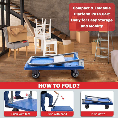 Sunmax PH150/PH300 Platform Hand Truck, 330-660 lbs Capacity