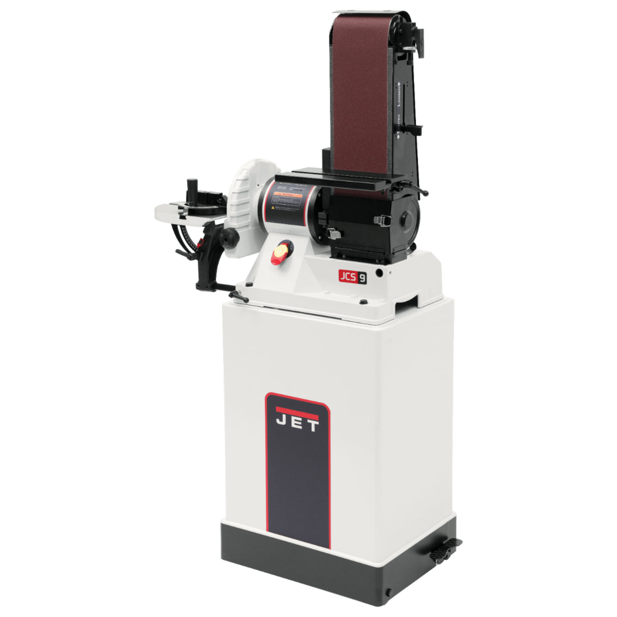 JET JSG-96CS 6" × 48" Belt / 9" Disc Sander with Closed Stand, 3/4 HP 115V