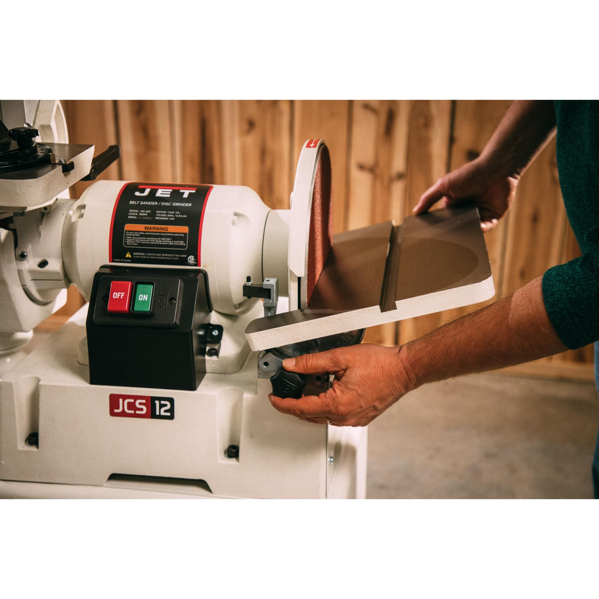 JET JSG-6DCK 6" x 48" Belt / 12" Disc Sander with Open Stand