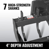 MechMaxx 72" Skid Steer Land Plane with 7 Adjustable Scarifier Shanks