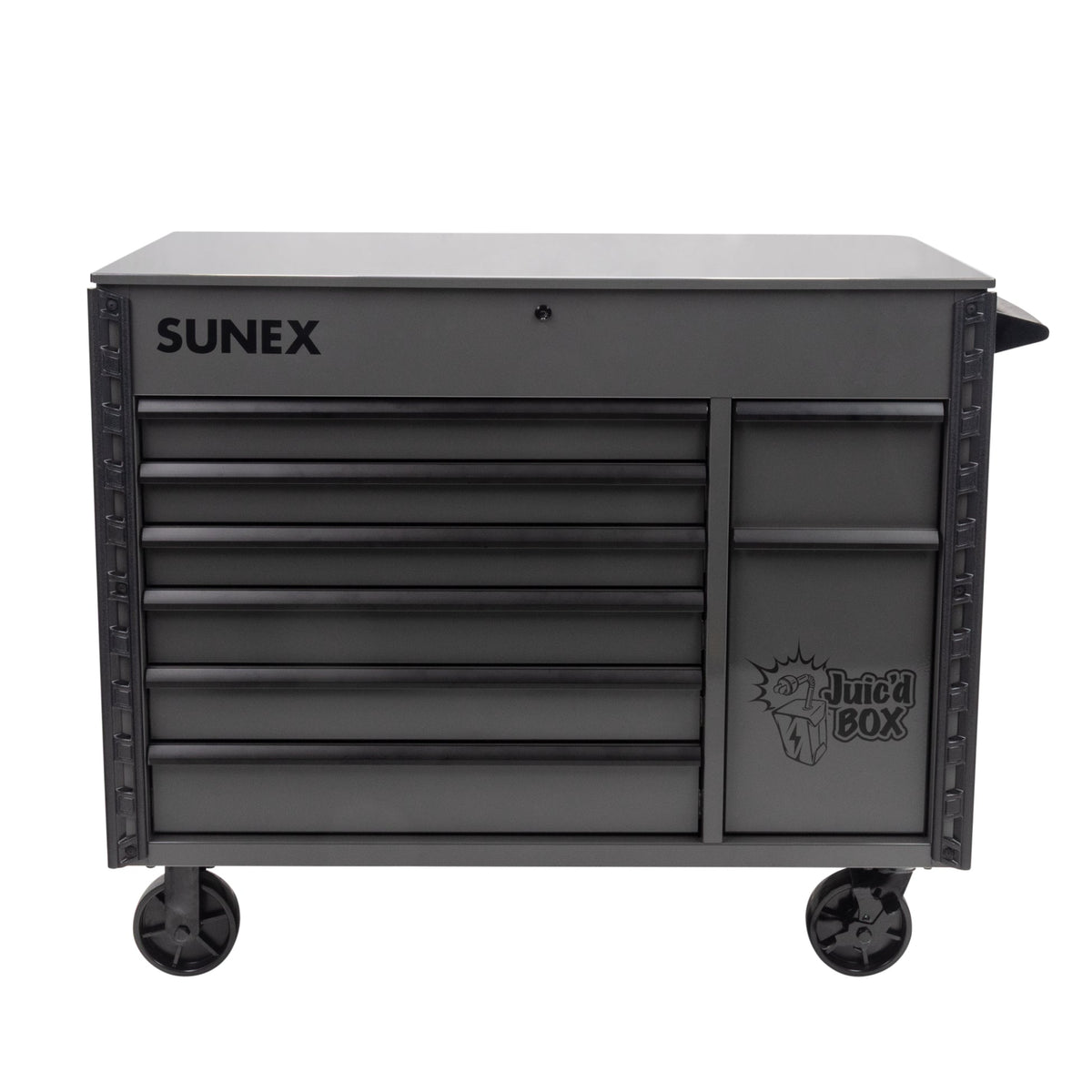 SUNEX Juic'd BOX 50" 7-Drawer Powered Tool Cart, 700 lb Capacity