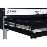 SUNEX Service Cart with Locking Top and Locking Drawer, 350 lb Capacity