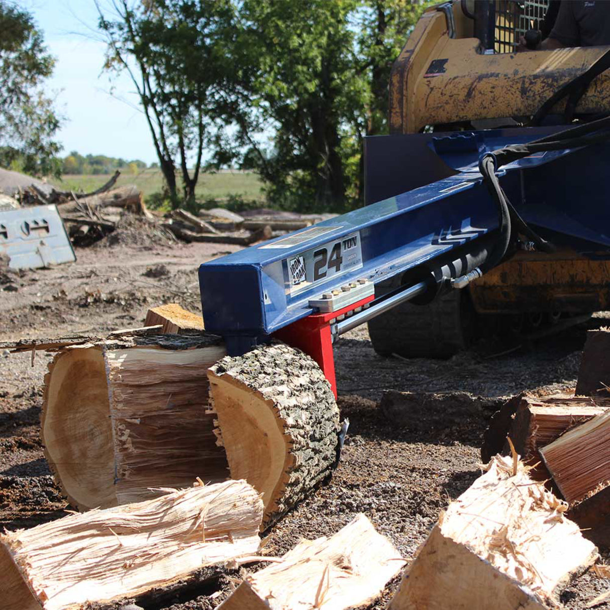 Iron & Oak SMH2419 24-Ton Log Splitter Skid Steer Attachment