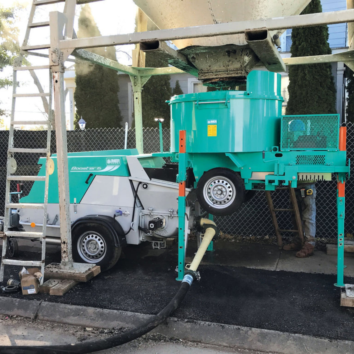 IMER Booster 20 Towable Hydraulic S Valve Concrete Pump