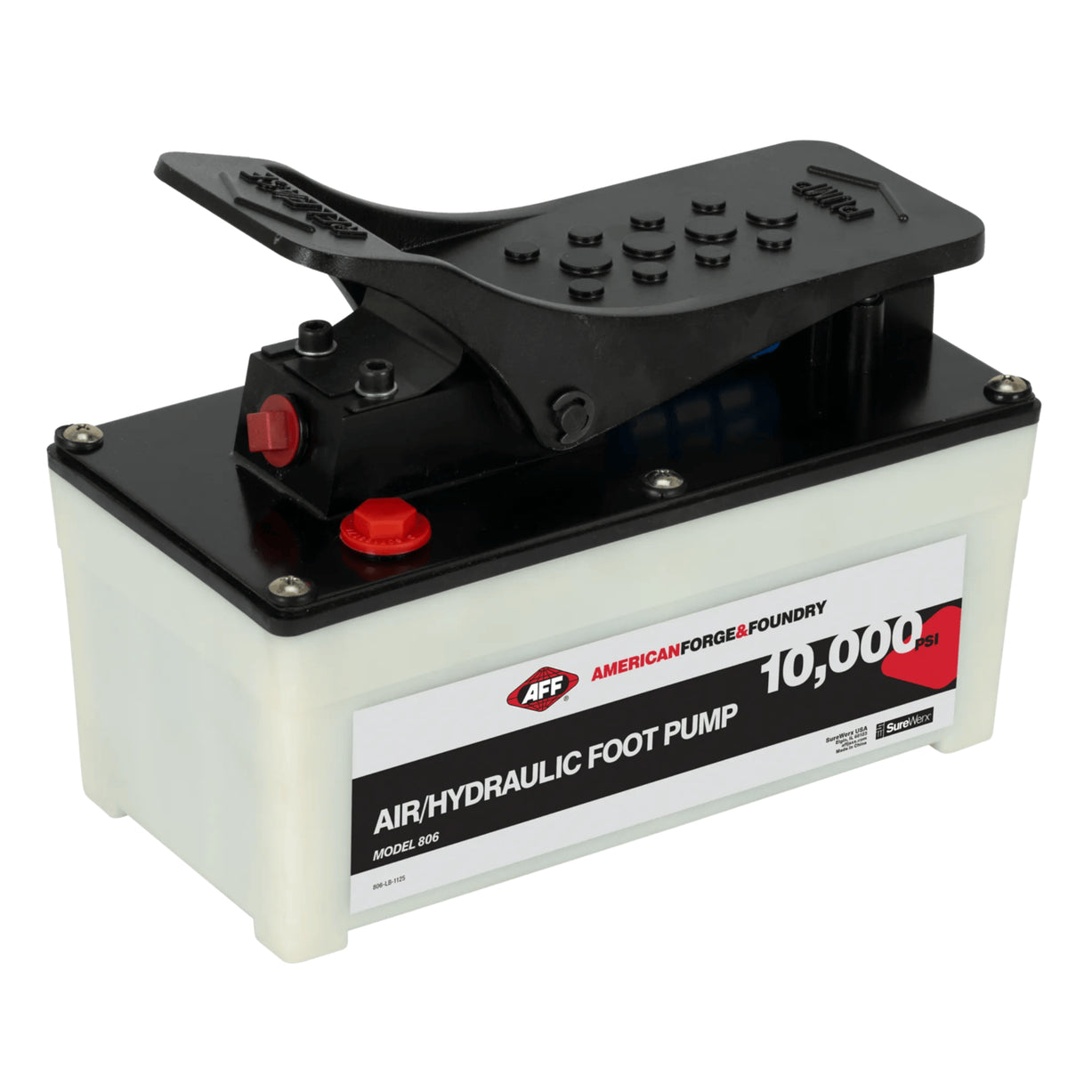 AFF Air/Hydraulic Foot Pump, 10,000 PSI with Overload Protection