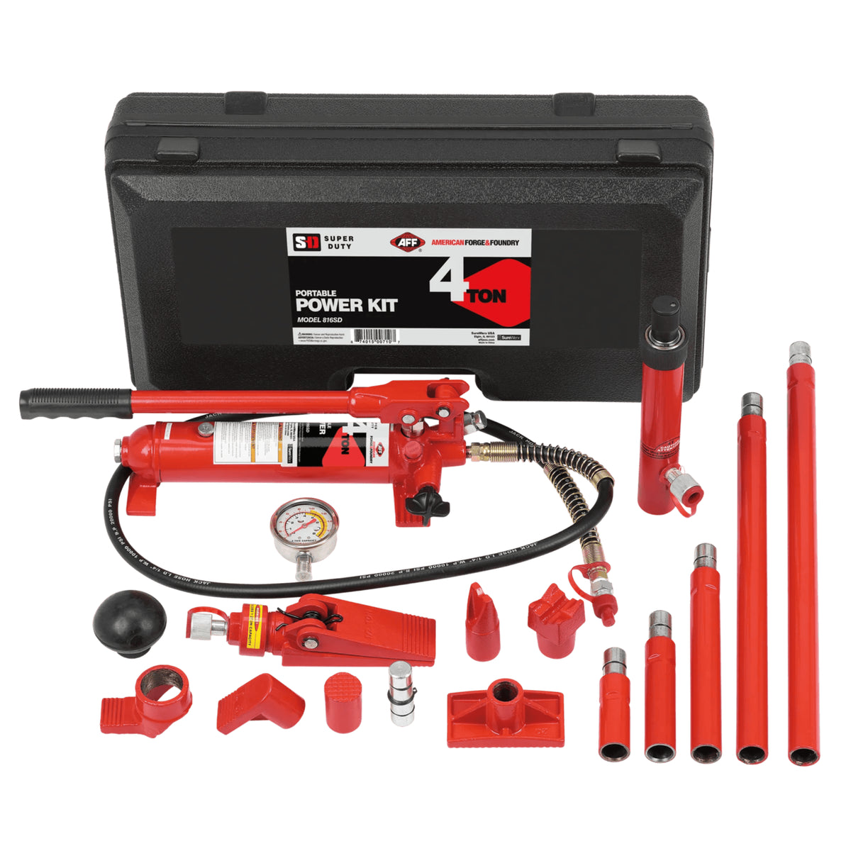 AFF 4-Ton Super-Duty Body & Frame Repair Kit with Hand Pump and Cylinder