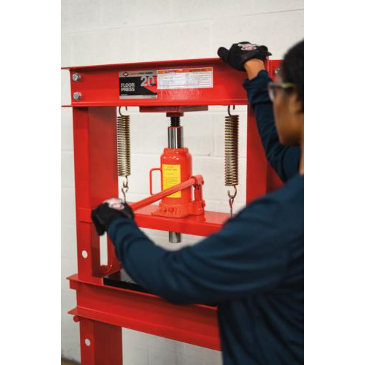 AFF 20-Ton Heavy-Duty Floor Shop Press with Multi-Position Bed