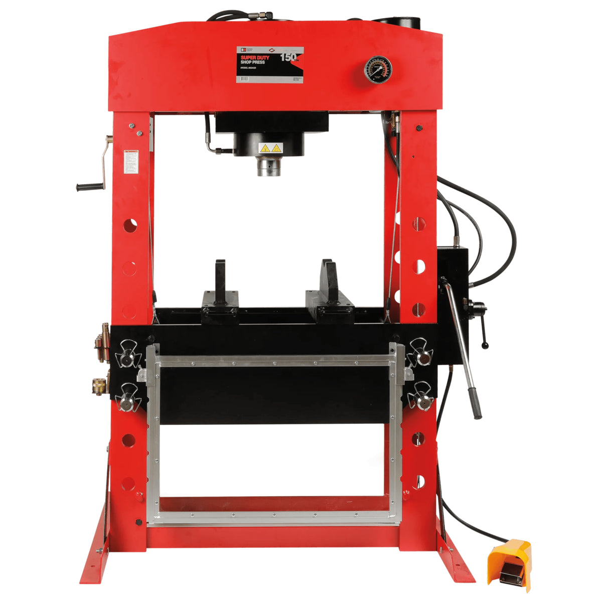 AFF 150-Ton Super-Duty Shop Press with Dual Air Motor & Cable Winch