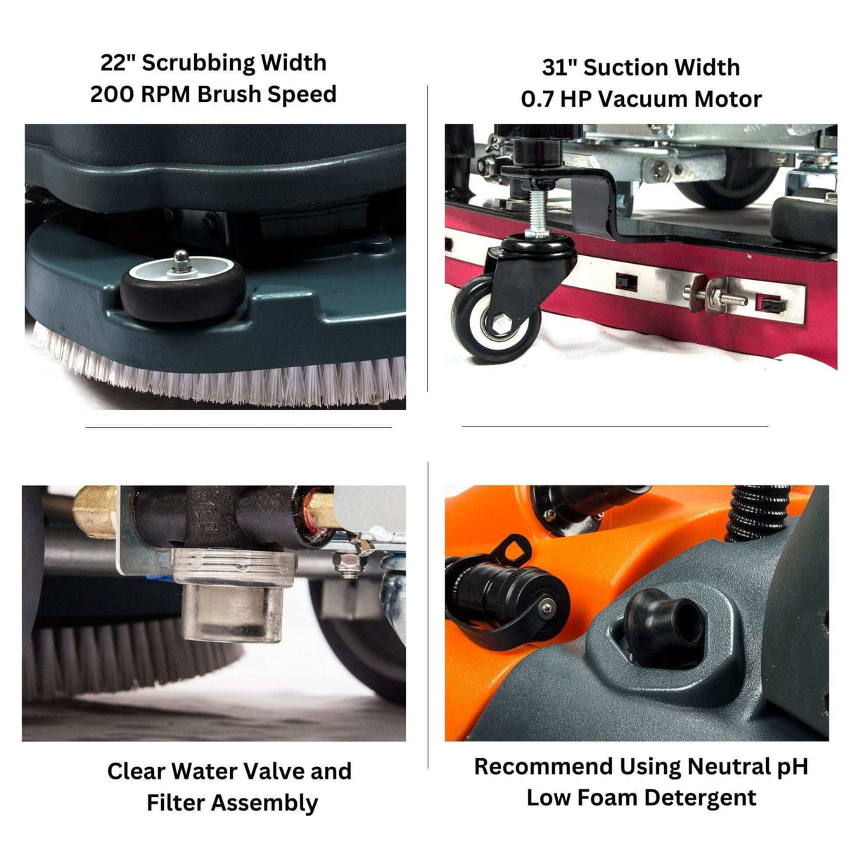 Sunmax RT50+ 22" Battery-Powered Floor Scrubber