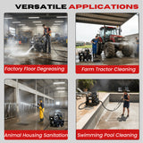 Sanitmax SM4000 Hot & Cold Water Gas Pressure Washer, 4,000 PSI, 4.0 GPM, Diesel Heated, Professional Contractor System