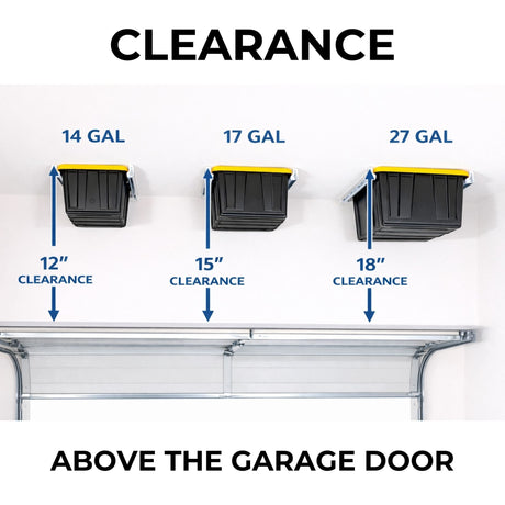 E-Z Garage Storage Tote Slide™ Pro — Overhead Ceiling Storage for 9 to 15 Totes