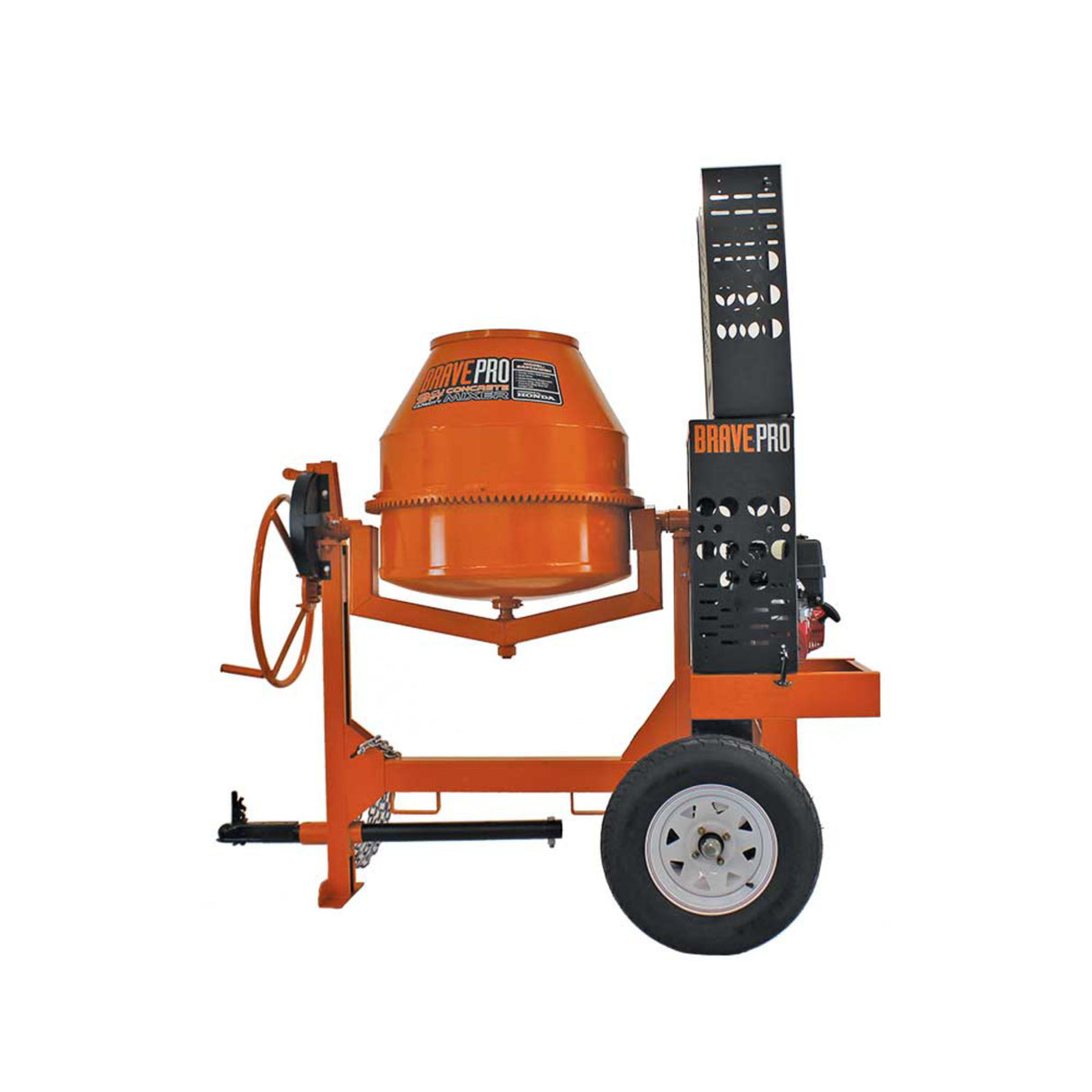 Brave Pro 9 Cu Ft Concrete Mixer Honda GX270 Gas Steel Drum