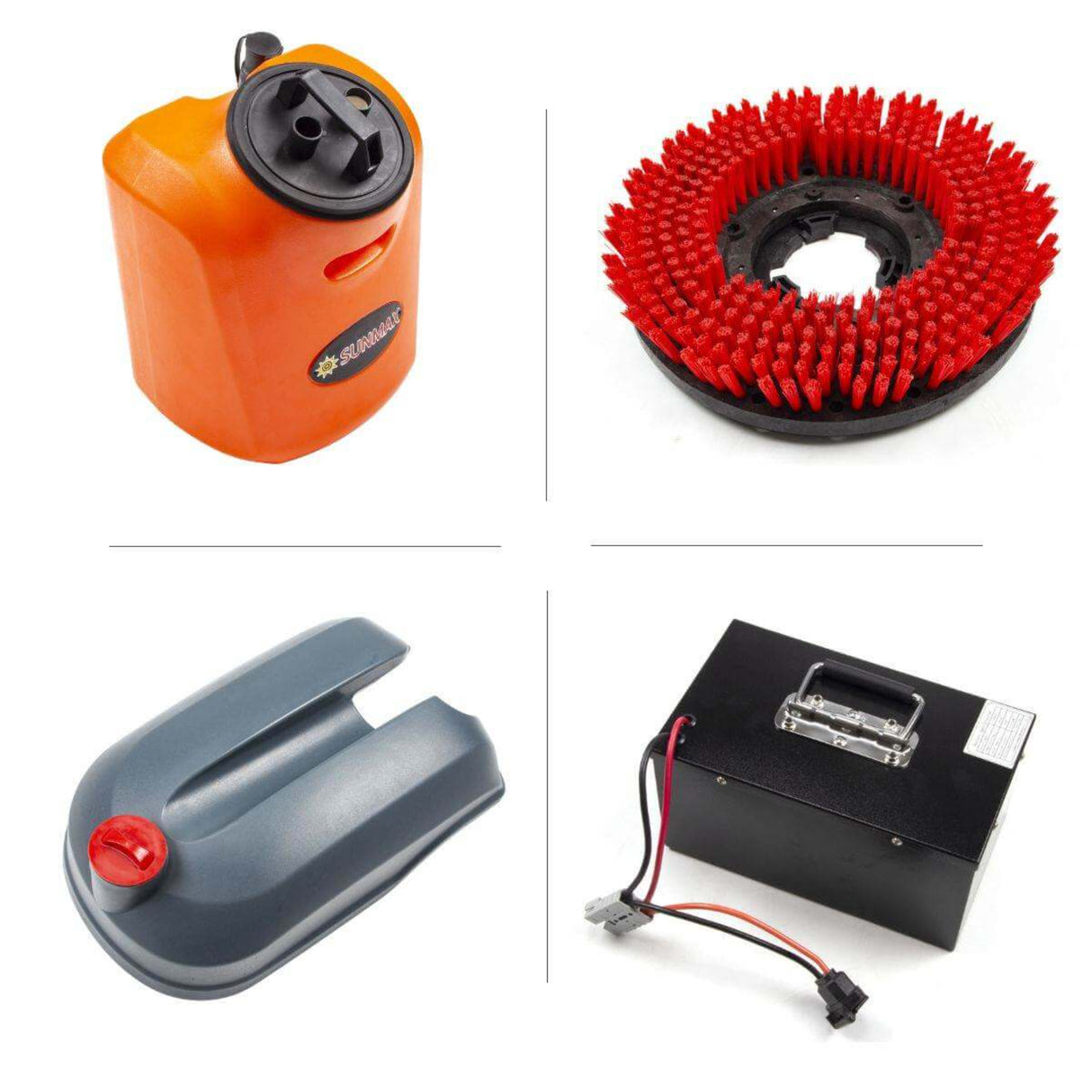 Sunmax RT15+ 14" Compact Walk-Behind Floor Scrubber, Heavy Duty Brush, 14500 sqft/h, Lithium battery