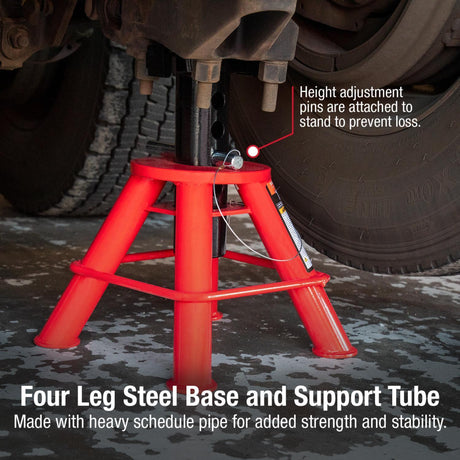 SUNEX 10-Ton Low Height Pin Type Jack Stands (Pair)