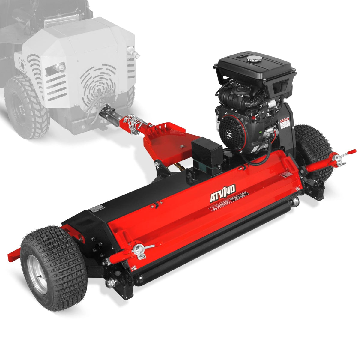 MechMaxx 55" Tow-Behind ATV Offset Flail Mower, 23HP 679cc Gas, E-Start
