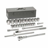 GearWrench 80880 27-Pc 3/4" Drive 12-Point SAE Socket Set — 7/8" to 2-3/8", Metal Case