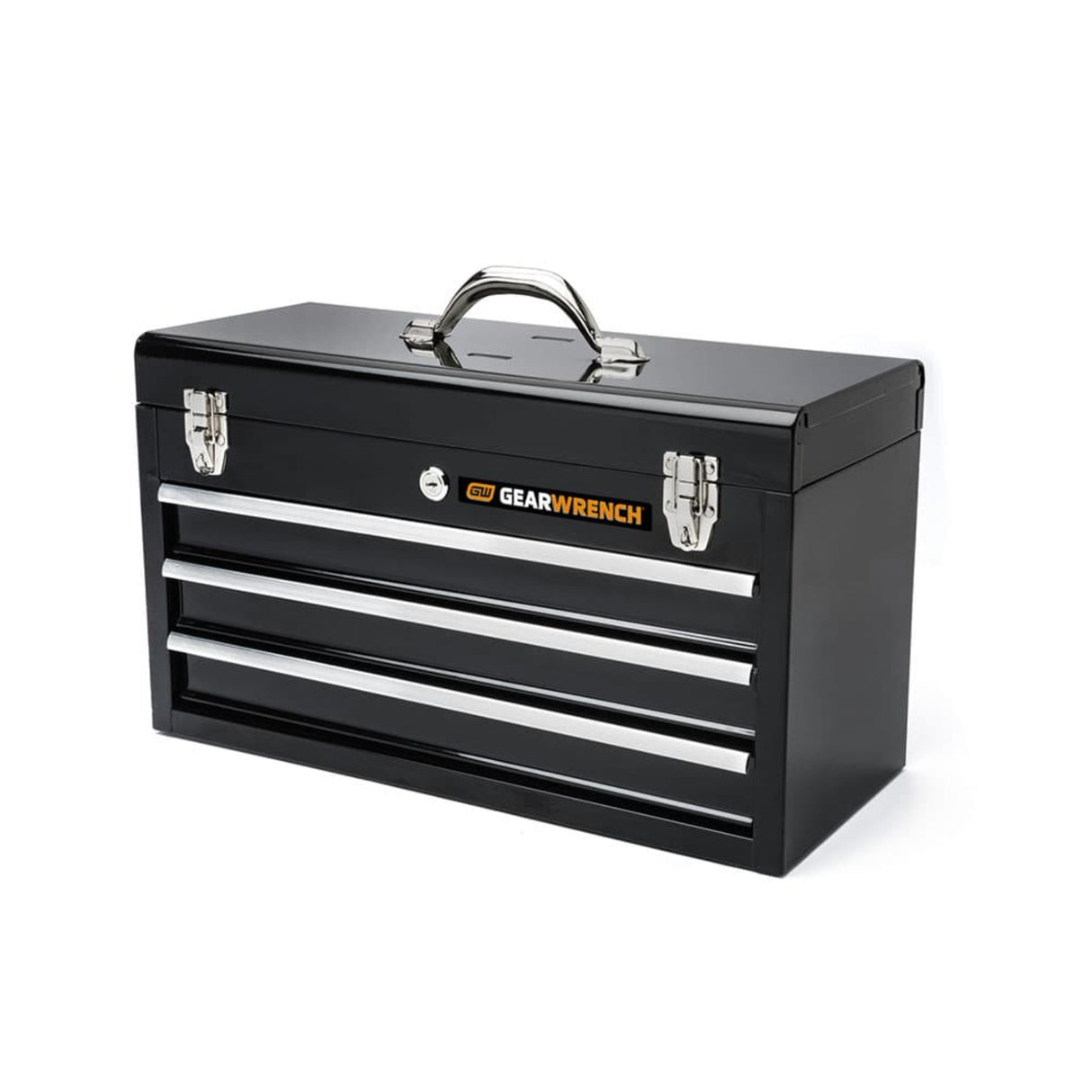 GearWrench 83151 20" 3-Drawer Steel Tool Box — Ball Bearing Slides, Keyed Lock