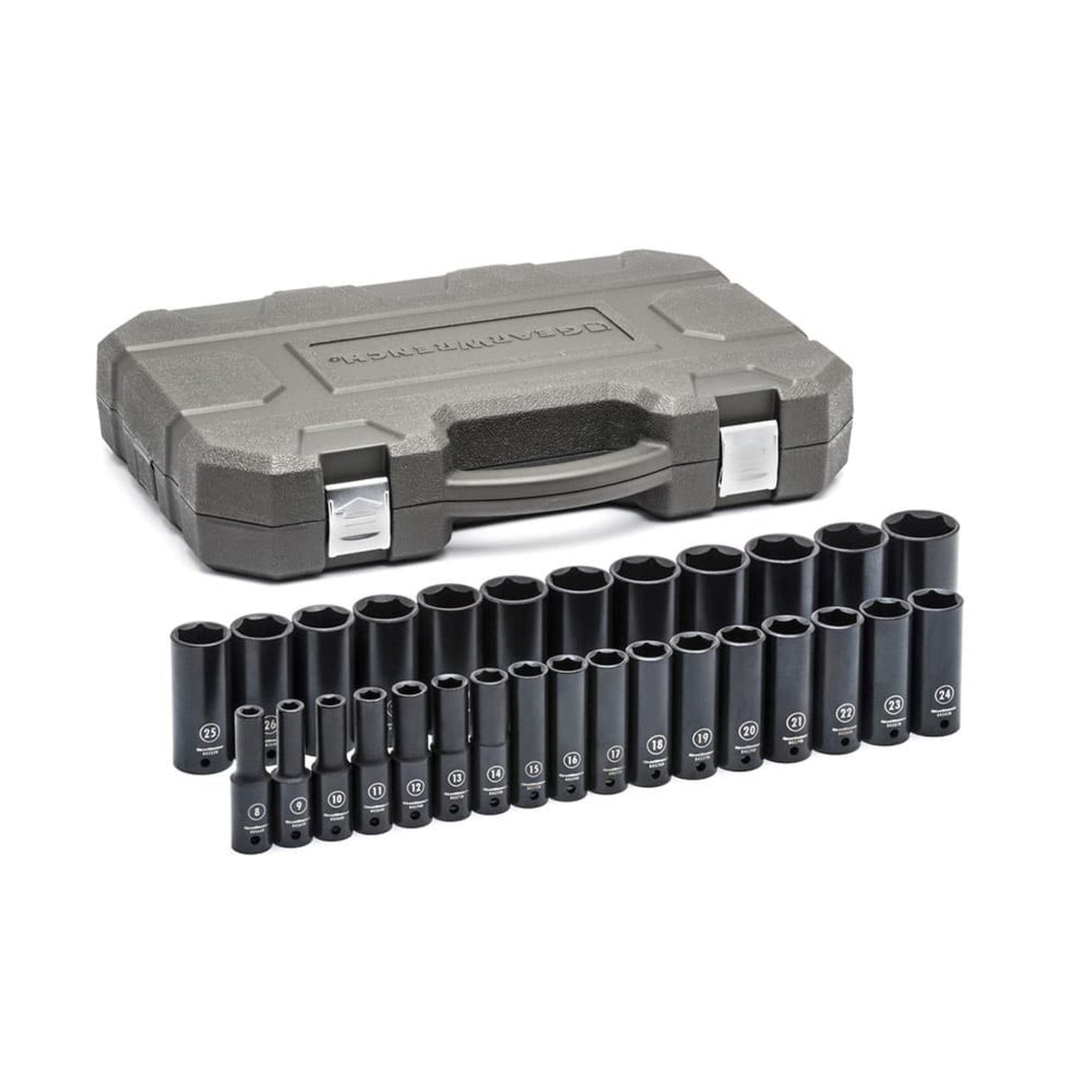 GearWrench 84935N 29-Pc 1/2" Drive 6-Point Deep Metric Impact Socket Set