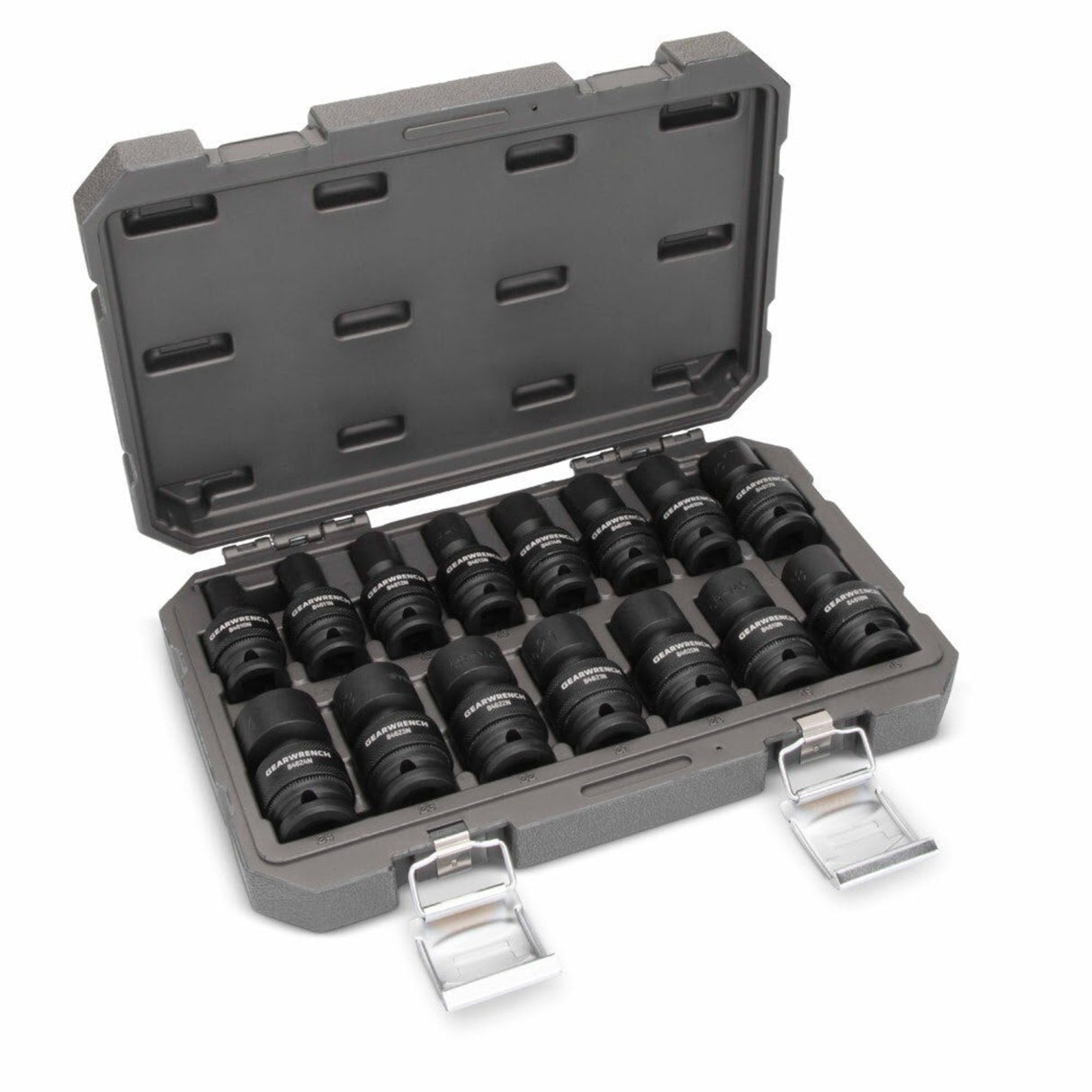 GearWrench 84939N 15-Pc 1/2" Drive 6-Point Universal Impact Socket Set — Metric