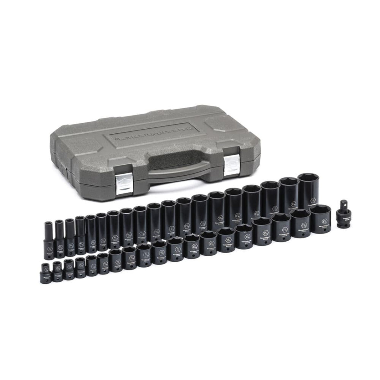 GearWrench 84947N 39-Pc 1/2" Drive 6-Point SAE Impact Socket Set — Standard & Deep