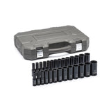 GearWrench 84949N 27-Pc 1/2" Drive 6-Point Deep Impact Socket Set — SAE & Metric
