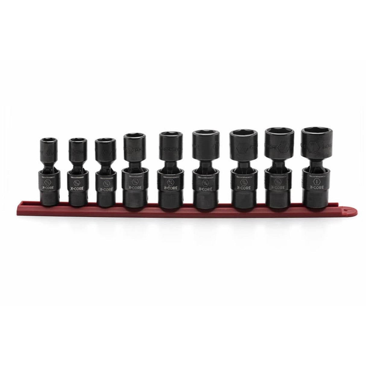 GearWrench 84978 9-Pc 1/2" Drive 6-Point X-Core Pinless Universal Impact Socket Set — SAE