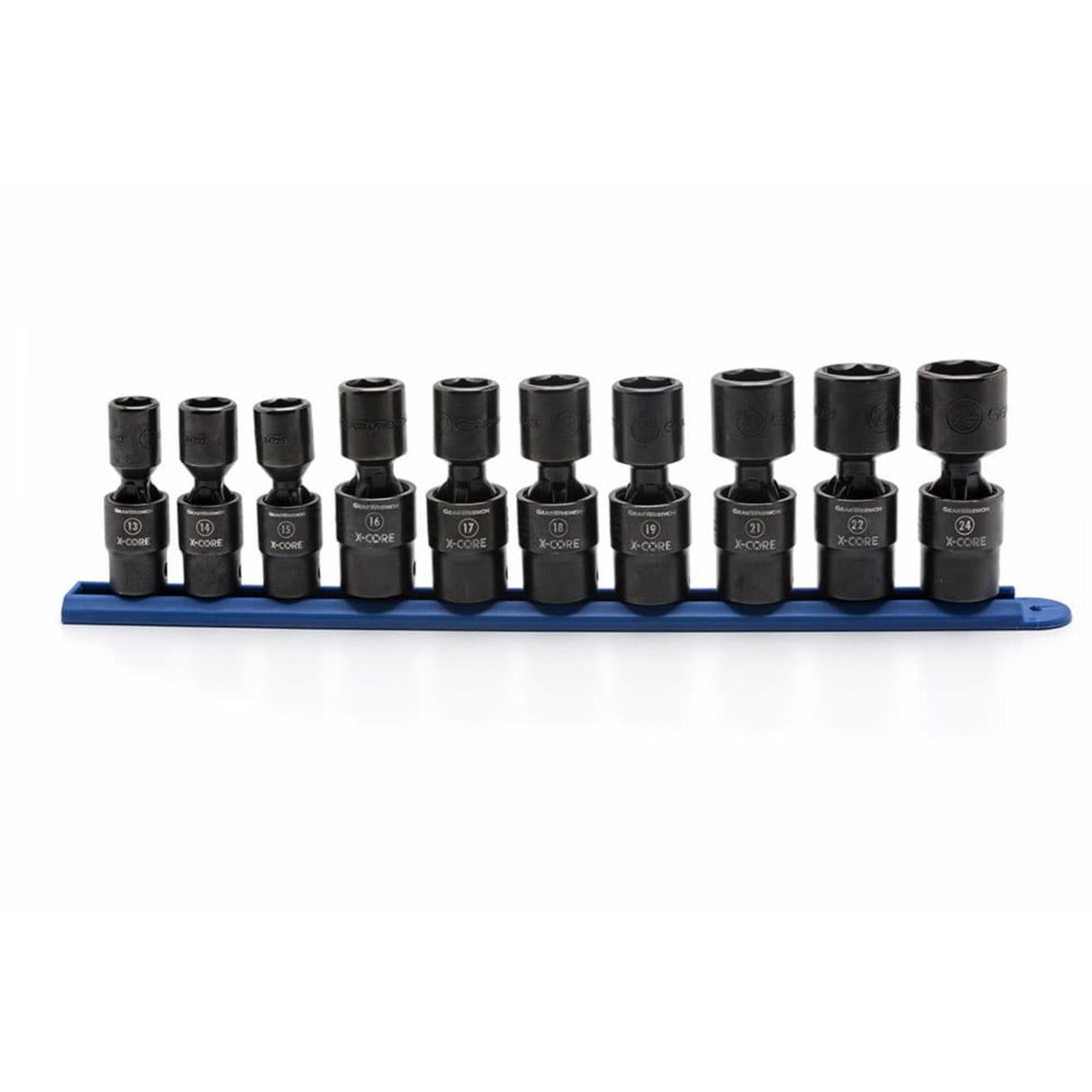 GearWrench 84979 10-Pc 1/2" Drive 6-Point X-Core Pinless Universal Impact Socket Set — Metric
