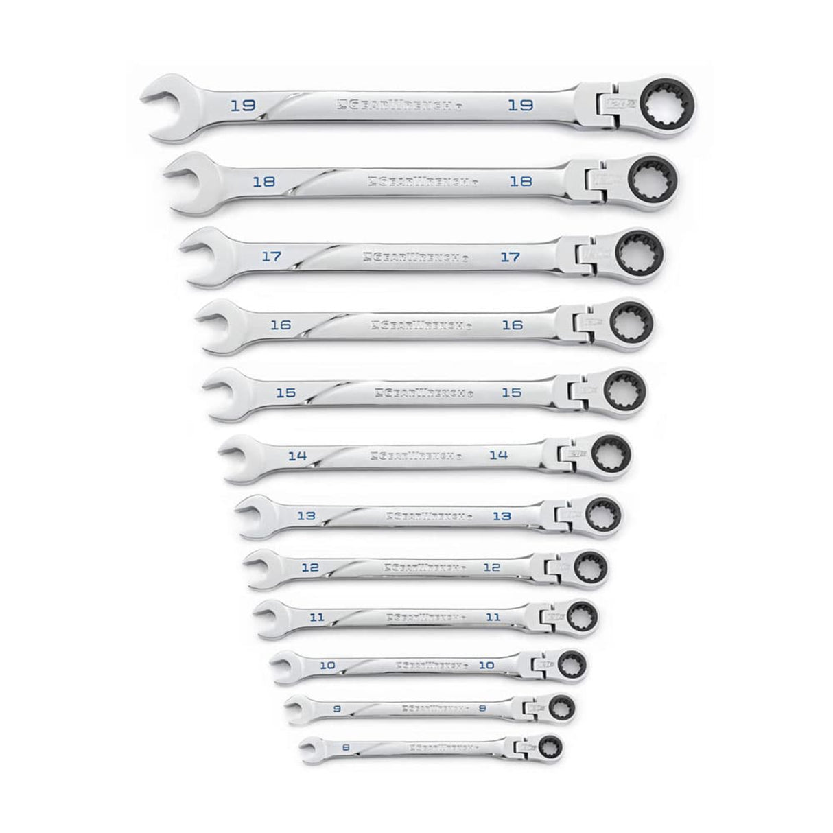 GearWrench 86229 12-Pc 120XP Universal Spline XL Flex Head Ratcheting Wrench Set — Metric