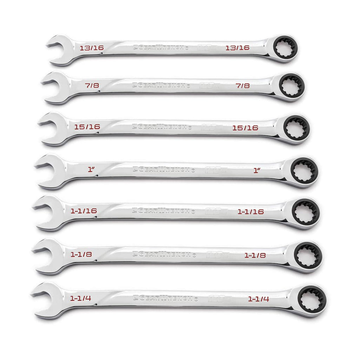 GearWrench 86452 7-Pc 120XP Universal Spline XL Ratcheting Wrench Set — SAE