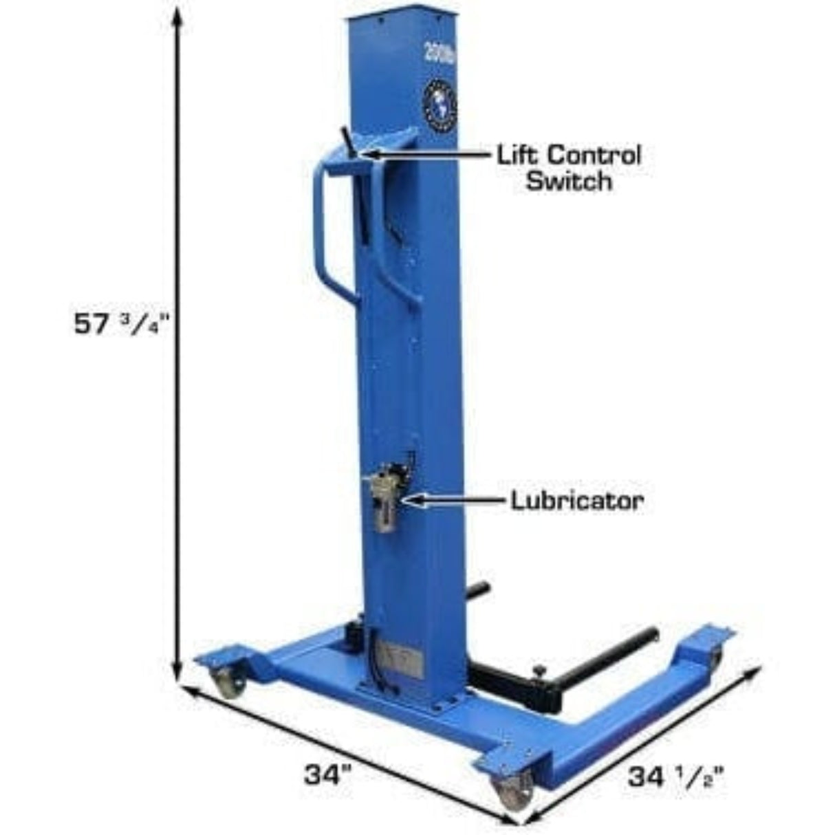 Atlas AEZWL 180 LB. Capacity Pneumatic Portable Wheel Lift