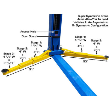 Atlas BP10000X 10,000 lb Baseplate 2-Post Lift
