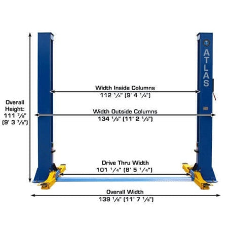 Atlas BP10000X 10,000 lb Baseplate 2-Post Lift