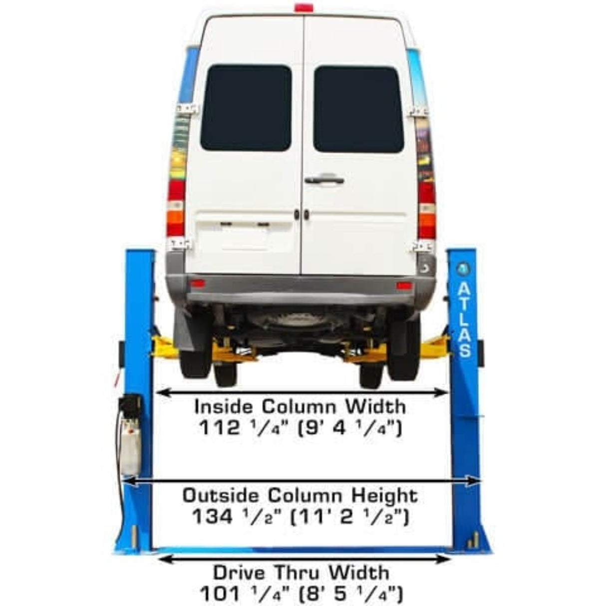 Atlas BP10000X 10,000 lb Baseplate 2-Post Lift