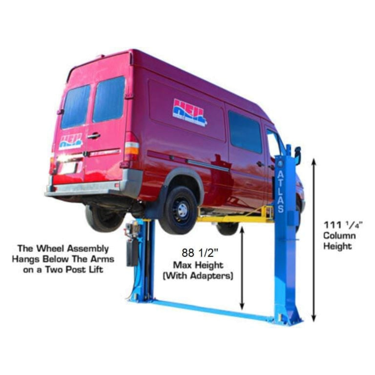 Atlas BP12000X 12,000 lb Baseplate 2-Post Lift