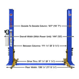 Atlas Platinum PVL9BP ALI Certified 9,000 lb Baseplate 2-Post Lift