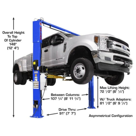 Atlas Platinum PVL10 ALI Certified 10,000 lb Overhead 2-Post Lift