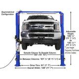 Atlas Platinum PVL10 ALI Certified 10,000 lb Overhead 2-Post Lift