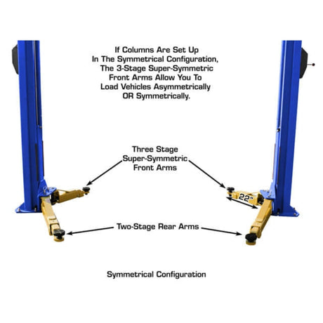 Atlas Platinum PVL10 ALI Certified 10,000 lb Overhead 2-Post Lift