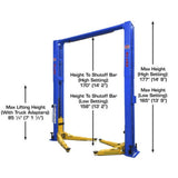 Atlas Platinum PVL12 ALI Certified 12,000 lb Overhead 2-Post Lift